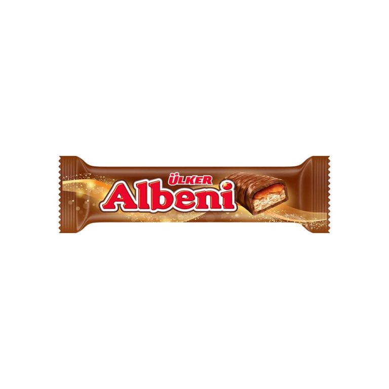 Ulker Albeni Caramel Filled Biscuit Chocolate Bar 40 gr 1.41oz