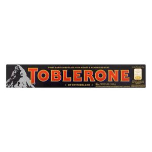 شکلات مثلثی تلخ تابلرون با تکه های بادام و عسل ۱۰۰ گرم Toblerone Dark